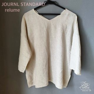 ジャーナルスタンダードレリューム(JOURNAL STANDARD relume)のジャーナルスタンダード　リネンシャツ　プルオーバー　F  美品　リネン100%(シャツ/ブラウス(長袖/七分))