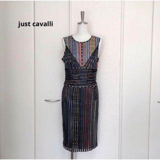 ジャストカヴァリ(Just Cavalli)のjust cavalli ジャストカヴァリ　ノースリーブ　ワンピース　ドレス(ひざ丈ワンピース)