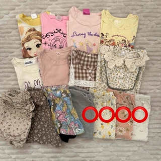 ユニクロ(UNIQLO)の女の子 100サイズ セット売り 夏服(Tシャツ/カットソー)