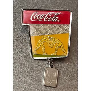 コカコーラ(コカ・コーラ)のコカコーラ オリンピック アテネ 2004 ピンバッジ 中古 非売品 レスリング(その他)