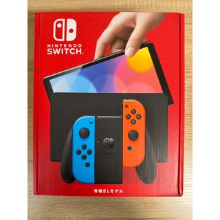 ニンテンドースイッチ(Nintendo Switch)の【新品未使用】Nintendo Switch(有機ELモデル)本体 ネオンブルー(家庭用ゲームソフト)