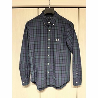 FRED PERRY - FRED PERRY タータンチェック ボタンダウンシャツ Sサイズ