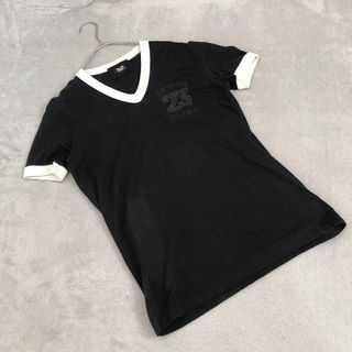 ドルチェアンドガッバーナ(DOLCE&GABBANA)の【DOLCE & GABBANA】（44）刺繍 無地 ロゴ Vネック Tシャツ(Tシャツ(半袖/袖なし))