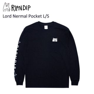 リップンディップ(RIPNDIP)のRIPNDIP ロンT L Lord Nermal Pocket L/Sブラック(Tシャツ/カットソー(七分/長袖))