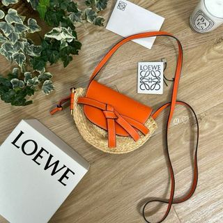 ロエベ(LOEWE)のLOEWE　ロエベ　ゲートミニ　ショルダーバック　斜めがけポシェット　ラフィア(ショルダーバッグ)