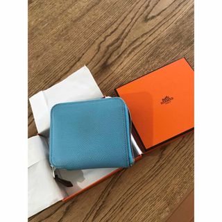 エルメス(Hermes)の★エルメス★HERMES★アザップシルクインコンパクト★セレステ★中古美品★(財布)