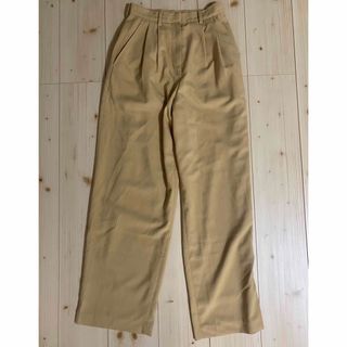 クラネ(CLANE)のCLANE クラネ BASIC TUCK PANTS YELLOW サイズ0(カジュアルパンツ)