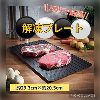 解凍 プレート トレー トレイ 急速 解凍ツール 食品 家庭用 置くだけ(調理道具/製菓道具)