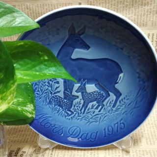 ロイヤルコペンハーゲン(ROYAL COPENHAGEN)の【未使用】B&G（現ロイヤルコペンハーゲン）マザーズデイプレート1975年(食器)