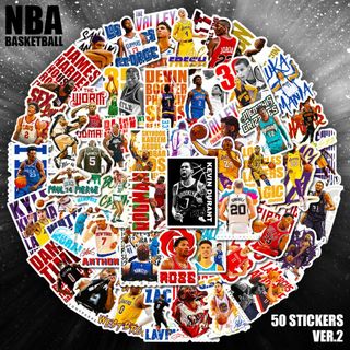 NBA バスケットボール ステッカー Ver.2 50枚セット PVC 防水(バスケットボール)