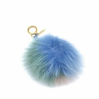 フェンディ(FENDI)のFENDI　フェンディ　ポンポンチャーム　ピンク　グリーン　ブルー　ゴールド金具　チャーム　ポンポン　アクセサリー　バッグチャーム　小物　キーリング　キーホルダー　インテリア　レディース　メンズ　ユニセックス(キーホルダー)