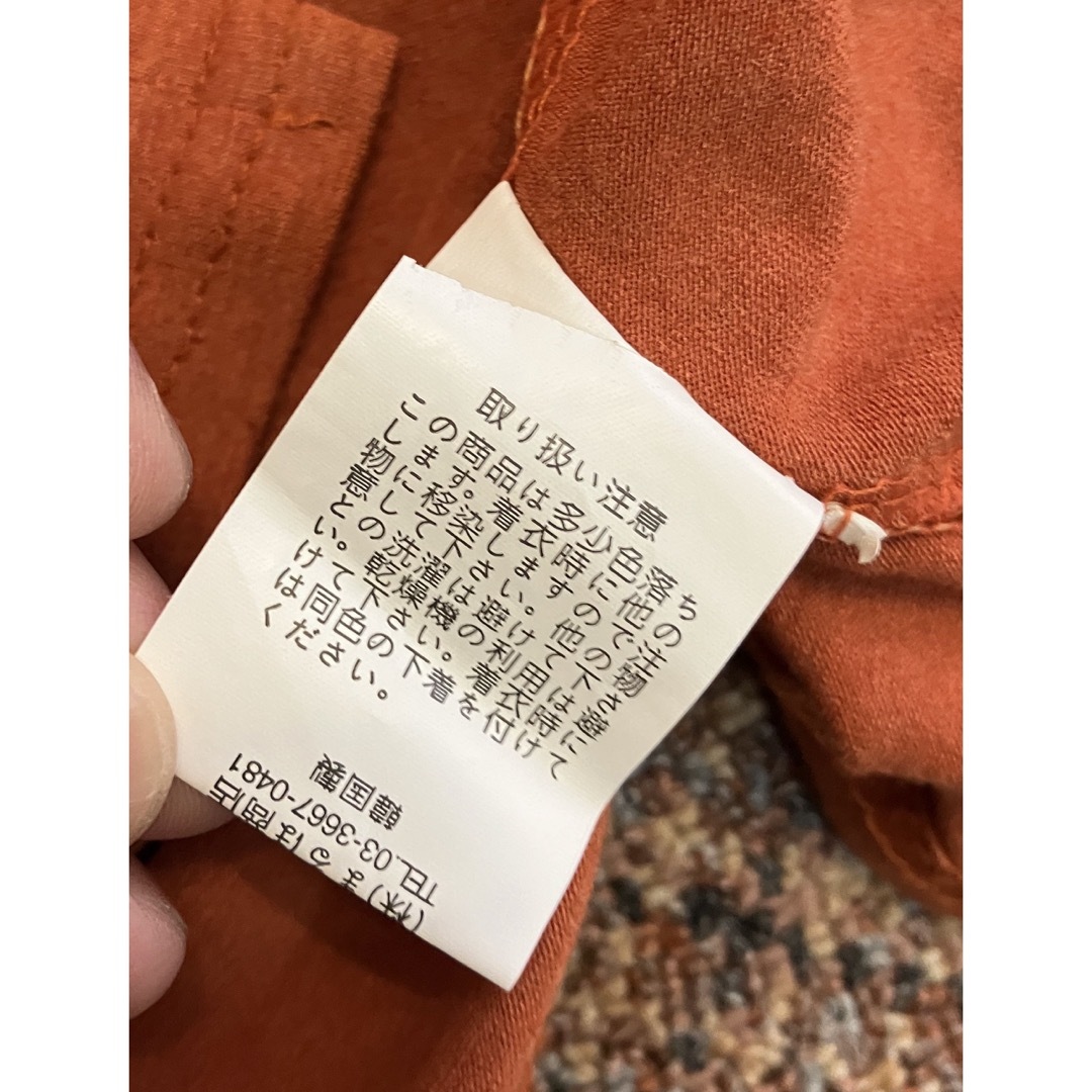 ラインストーン　tシャツ　オレンジ　レディース レディースのトップス(Tシャツ(長袖/七分))の商品写真