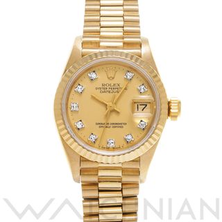 ROLEX - 中古 ロレックス ROLEX 69178G 88番(1985年頃製造) シャンパン /ダイヤモンド レディース 腕時計