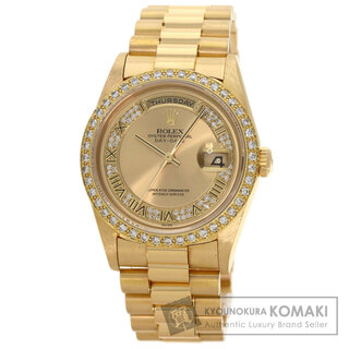 ロレックス(ROLEX)のROLEX 18348 デイデイト ミリヤード ダイヤモンド 腕時計 K18YG K18YG ダイヤモンド メンズ(腕時計(アナログ))