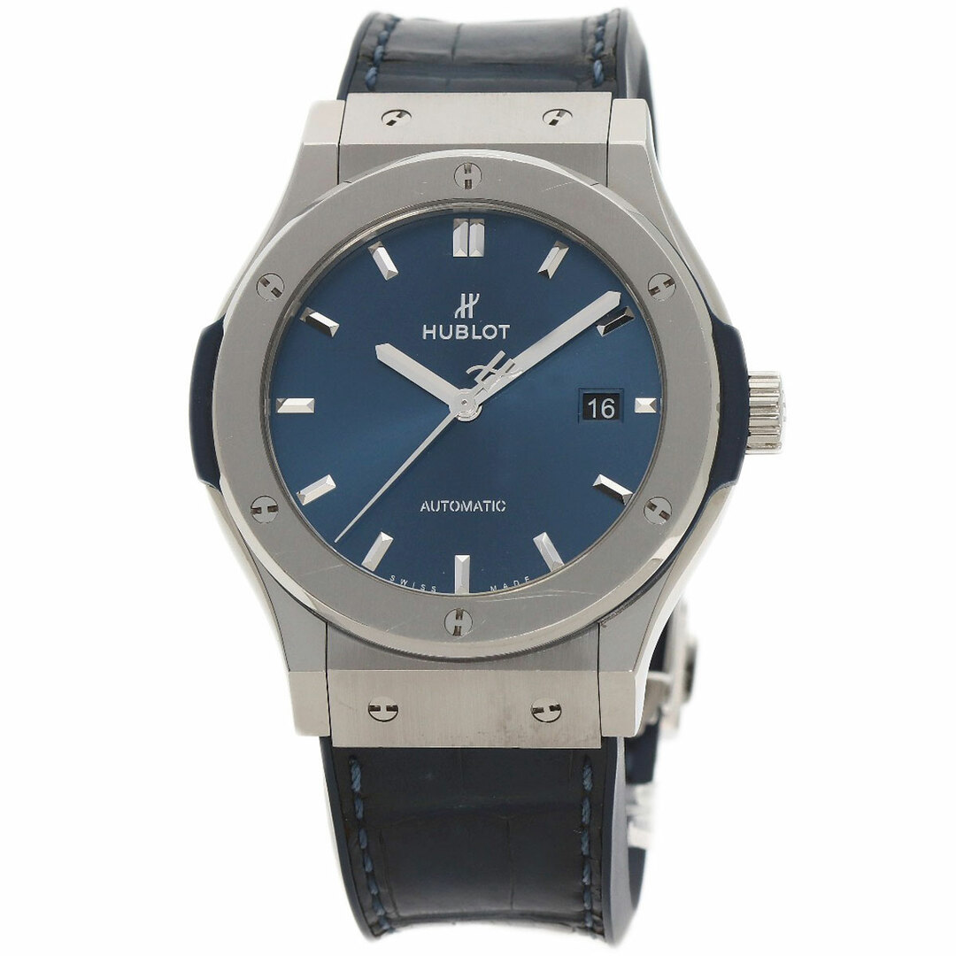 HUBLOT(ウブロ)のHUBLOT  542.NX.7170.LR クラシックフュージョン  チタニウム ブルー 腕時計 チタニウム ラバー メンズ メンズの時計(腕時計(アナログ))の商品写真