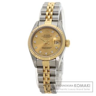 ロレックス(ROLEX)のROLEX 69173G デイトジャスト 10P ダイヤモンド 腕時計 SS SSxK18YG K18YG レディース(腕時計)