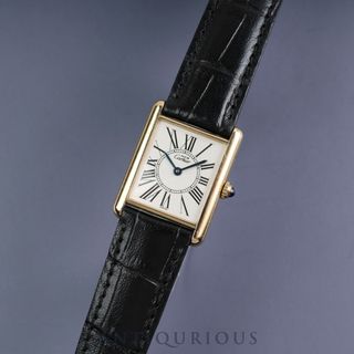 カルティエ(Cartier)のCARTIER カルティエ マストタンク LM QZ W1005654 590005 SV925 革 純正バックル オパラン文字盤(腕時計(アナログ))