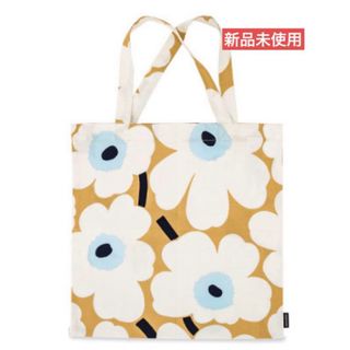 マリメッコ(marimekko)のマリメッコmarimekko　トートバッグ　エコバッグ　ベージュ×水色(トートバッグ)