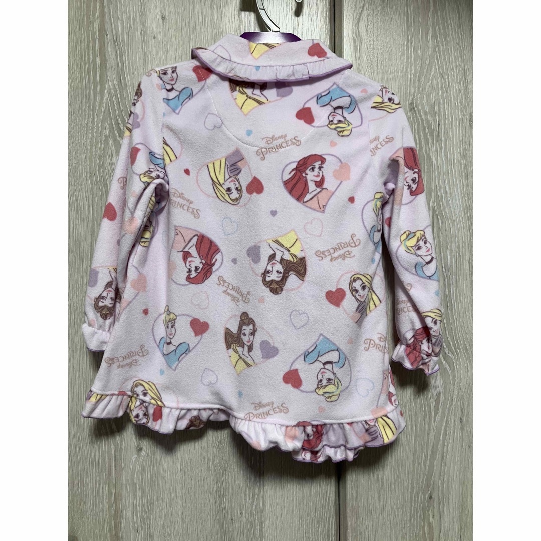 Disney プリンセス　パジャマ　上下セット　100サイズ　ピンク　前開き キッズ/ベビー/マタニティのキッズ服女の子用(90cm~)(パジャマ)の商品写真