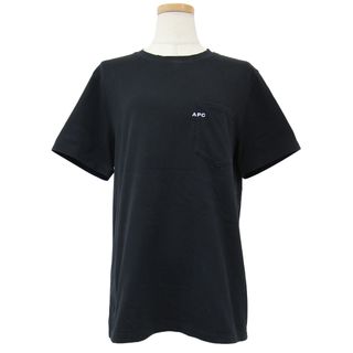 アーペーセー(A.P.C)のA.P.C. アーペーセー カットソー Tシャツ ブラック 黒 S プルオーバー クルーネック 半袖 ポケット ロゴ 刺繍 ワンポイント コットン 綿 トップス シャツ【レディース】【中古】(Tシャツ(半袖/袖なし))