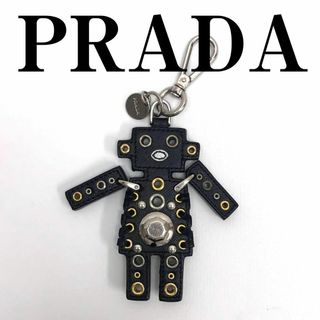 PRADA - PRADA プラダ バッグチャーム キーホルダー キーリング ロボット 黒