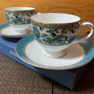 ウェッジウッド(WEDGWOOD)のウェッジウッド  バビロン　リー　カップ＆ソーサー　2客(食器)