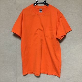 ギルタン(GILDAN)の新品 GILDAN ギルダン 半袖Tシャツ ポケット付き オレンジ M(Tシャツ/カットソー(半袖/袖なし))