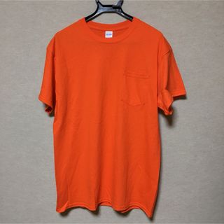 ギルタン(GILDAN)の新品 GILDAN ギルダン 半袖Tシャツ ポケット付き オレンジ L(Tシャツ/カットソー(半袖/袖なし))