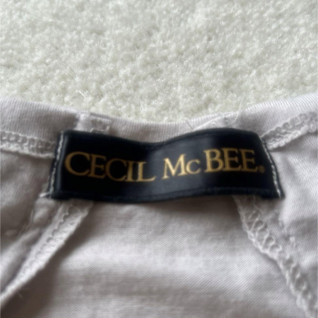 CECIL McBEE(セシルマクビー)のセシルマクビー CECIL Mc BEE 7分袖 Tシャツ レディース グレー レディースのトップス(Tシャツ(半袖/袖なし))の商品写真