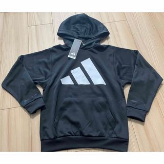 アディダス(adidas)の【新品タグ付き】adidasアディダス　パーカー　140cm   ブラック(Tシャツ/カットソー)