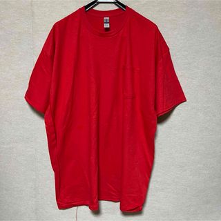 ギルタン(GILDAN)の新品 GILDAN ギルダン 半袖Tシャツ ポケット付き レッド 赤 2XL(Tシャツ/カットソー(半袖/袖なし))