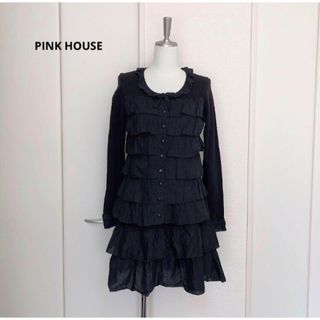 ピンクハウス(PINK HOUSE)のPINK HOUSE ピンクハウス　セットアップ　フリル　リボン　ワンピース(ひざ丈ワンピース)