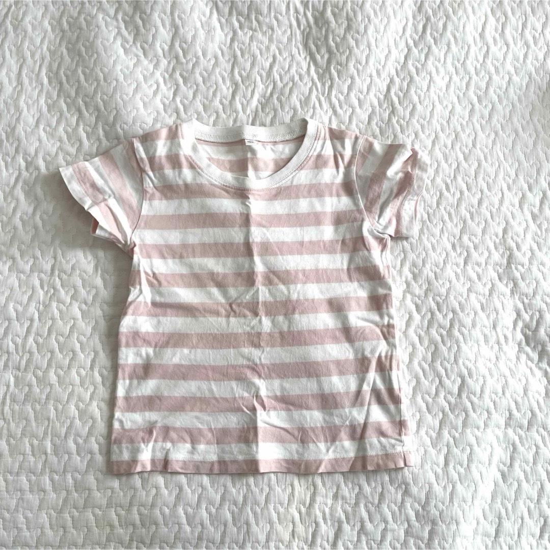 MUJI (無印良品)(ムジルシリョウヒン)の無印良品　こども服　半袖Tシャツ2枚セット　100cm キッズ/ベビー/マタニティのキッズ服女の子用(90cm~)(Tシャツ/カットソー)の商品写真