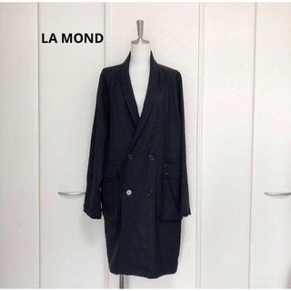 LAMOND - 美品　LA MOND ラモンド　ロング　チェスター　ポケット　コート　ブラック
