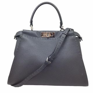 フェンディ(FENDI)のFENDI　フェンディ　ピーカブー　セレリア　8BN226　グレー　ハンドバッグ　2WAYバッグ　ショルダーバッグ　レザーバッグ　カバン　鞄　オシャレバッグ　レディース　メンズ　ユニセックス(ショルダーバッグ)