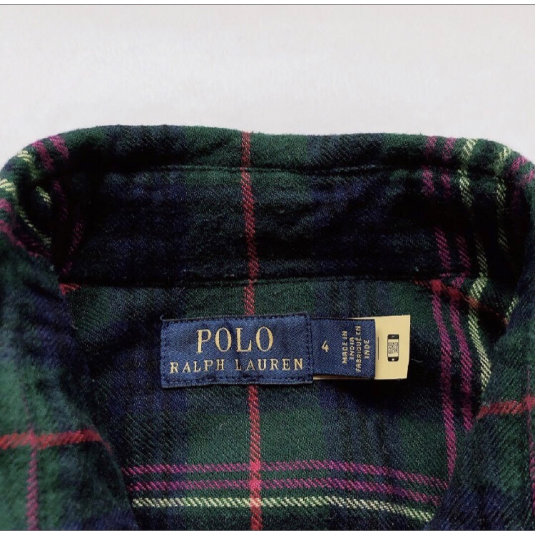 POLO RALPH LAUREN(ポロラルフローレン)のRALPH LAUREN ラルフローレン　ビーデッド　ロゴ　チェック　シャツ レディースのトップス(シャツ/ブラウス(長袖/七分))の商品写真