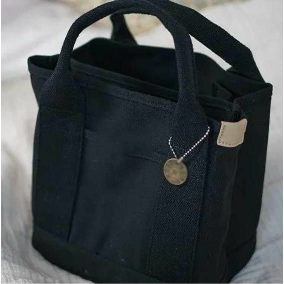 ミニトートバッグ　キャンバスバッグ　トートバッグ 大容量 仕切り 収納 レディースのバッグ(トートバッグ)の商品写真