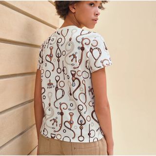 エルメス(Hermes)のエルメスTシャツ 《パノプリ・トゥ・キュイール》 ジャージー(Tシャツ/カットソー(半袖/袖なし))