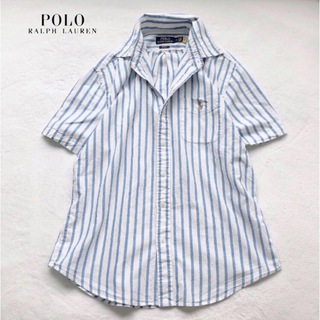 POLO RALPH LAUREN - 美品　RALPH LAURENラルフローレン　ストライプ　半袖　ポケット　シャツ