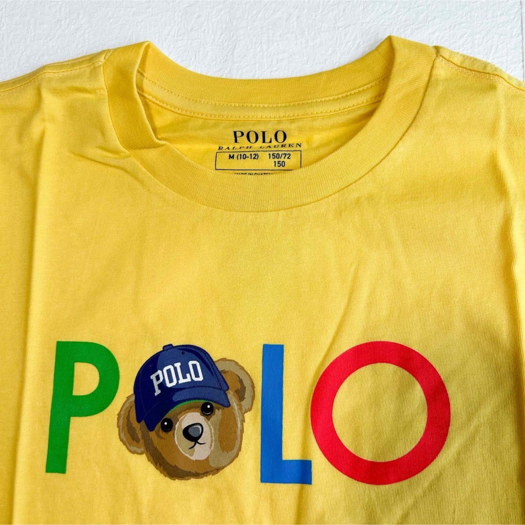 POLO RALPH LAUREN(ポロラルフローレン)のラルフローレン ポロベア ロゴコットンTシャツ イエロー M/150 キッズ/ベビー/マタニティのキッズ服男の子用(90cm~)(Tシャツ/カットソー)の商品写真