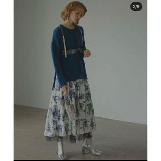 アメリヴィンテージ(Ameri VINTAGE)の《即日発送》Ameri VINTAGE TULLE DOCKING SKIRT(ロングスカート)