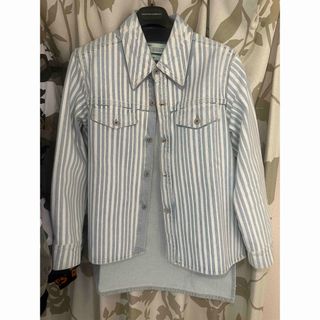 オフホワイト(OFF-WHITE)のOff-White Denim オフホワイト デニム ジャケット BTS着用(Gジャン/デニムジャケット)