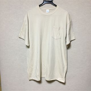 ギルタン(GILDAN)の新品 GILDAN ギルダン 半袖Tシャツ ポケット付き サンドベージュ L(Tシャツ/カットソー(半袖/袖なし))