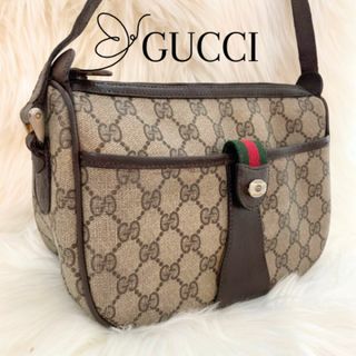 Gucci - 美品☆OLD GUCCI PVC レザー ショルダーバッグ GGスプリーム