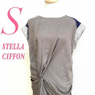 ステラシフォン(STELLA CIFFON)のSTELLA CIFFON ステラシフォン S ひざ丈ワンピース 切替 きれいめ(ひざ丈ワンピース)