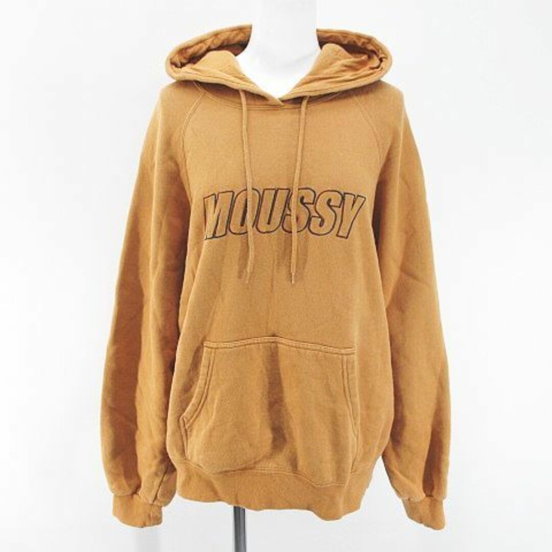 moussy(マウジー)のマウジー moussy 長袖 パーカー プルオーバー FREE 茶 ブラウン 綿 レディースのトップス(パーカー)の商品写真