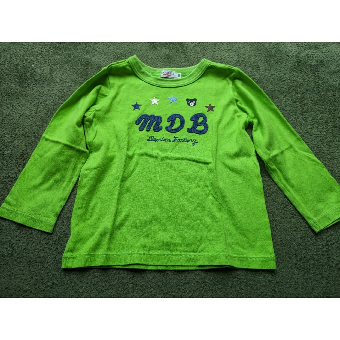 DOUBLE.B(ダブルビー)のDOUBLE.B 長袖　Tシャツ　ロンT 黄緑　ミキハウス　100 男の子 キッズ/ベビー/マタニティのキッズ服男の子用(90cm~)(Tシャツ/カットソー)の商品写真