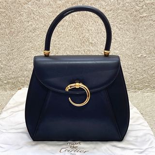 Cartier - カルティエ　フォーマルバッグ　パンテール　パンサー金具　レザー　ブラック　保存袋