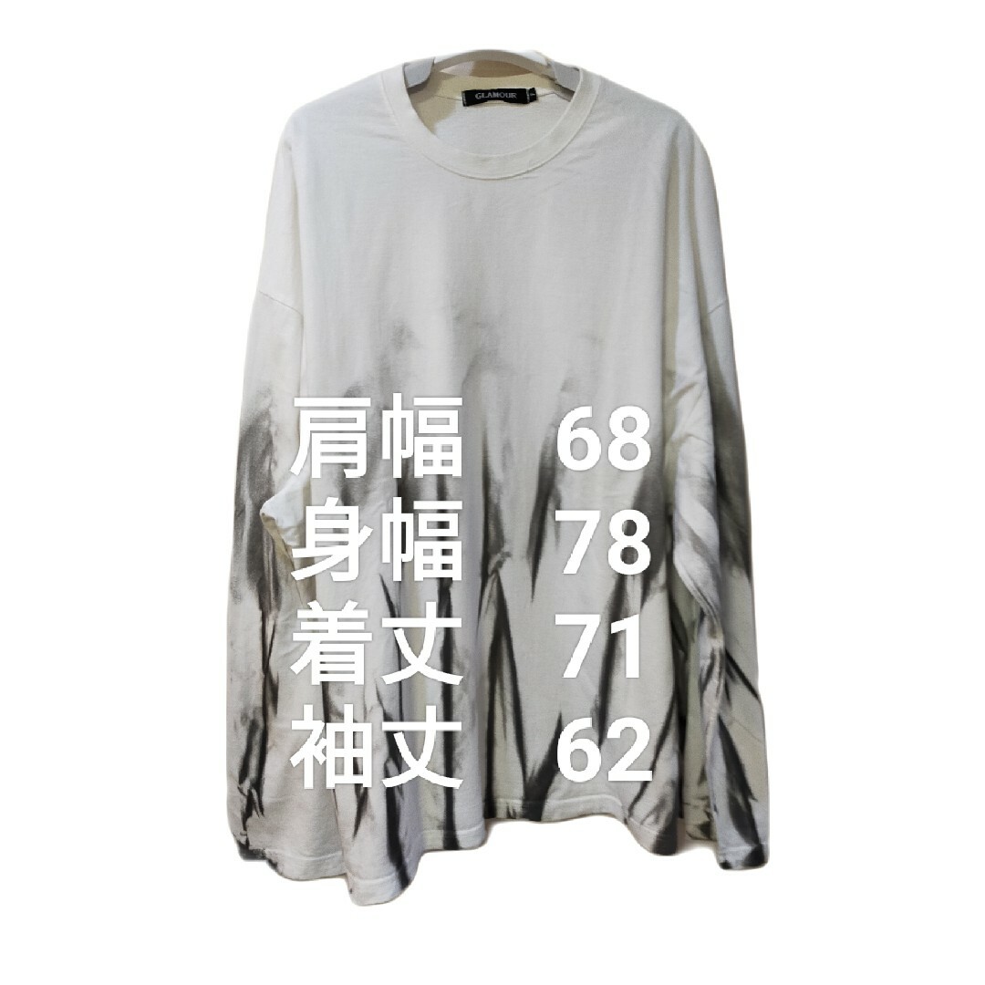 古着 染めデザイン トップス オーバーサイズ 長袖Tシャツ ユニセックス メンズのトップス(Tシャツ/カットソー(七分/長袖))の商品写真