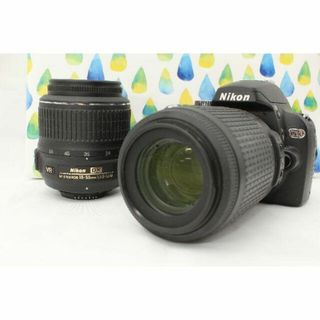 ニコン(Nikon)のNikon 一眼レフ D60 Wズームレンズセット★簡単撮影★WIFI 転送(デジタル一眼)